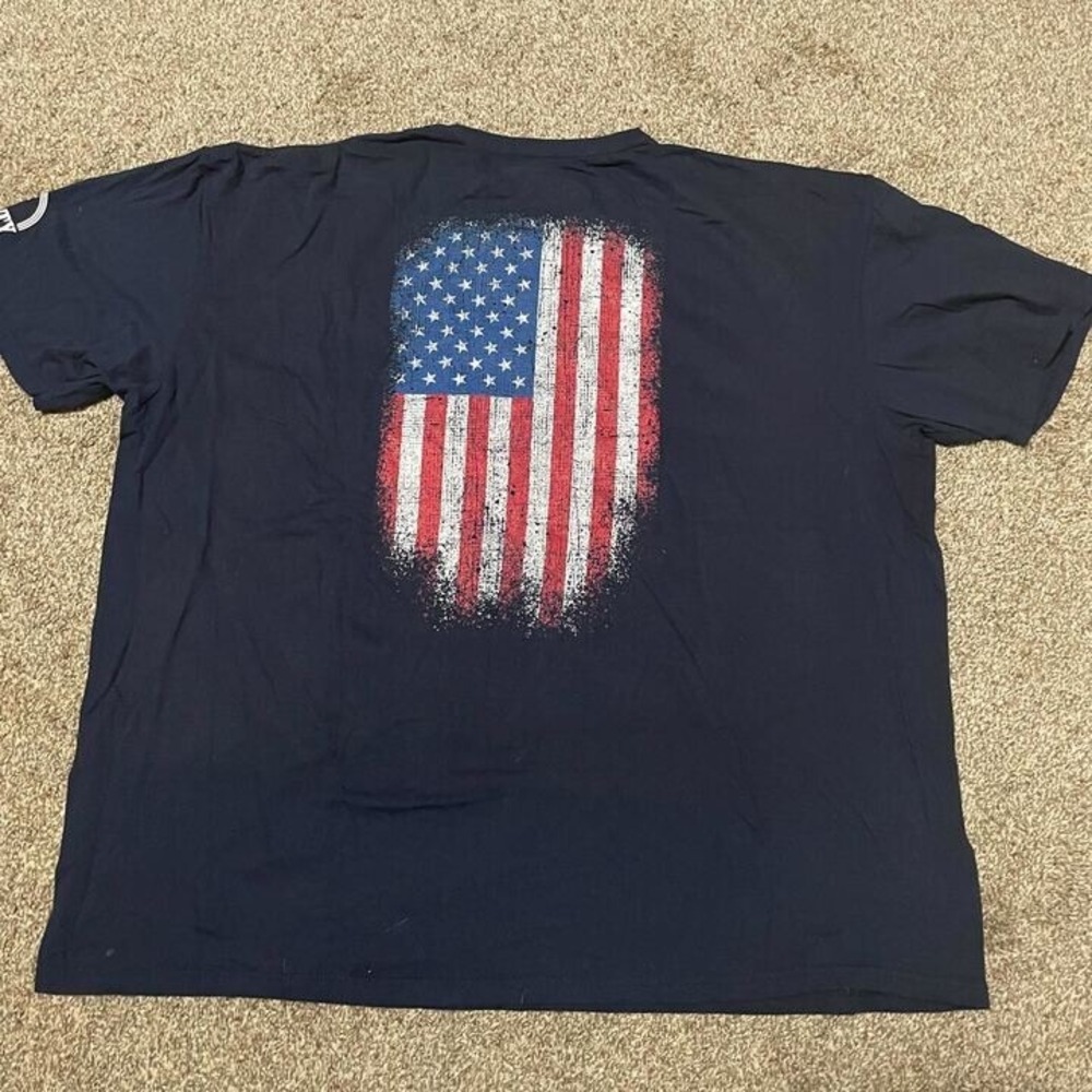 Liberty Apparel 3X Navy Blue 1776 American Flag Graphic T-Shirt USA Patriotic